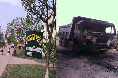 Dumper engaged in government enterprise set ablaze by Maoists