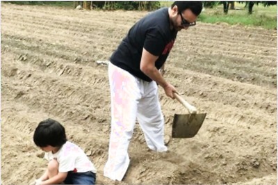 Taimur Gets His Hands Dirty in Mud with Saif Ali Khan, See Pic