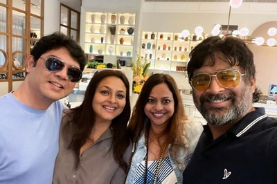 R Madhavan Catches Up with Shilpa Shirodkar in Dubai with Wife Sarita Birje