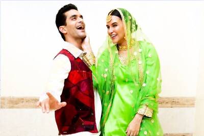 Neha Dhupia, Angad Bedi Dress Up as DDLJ's Raj-Simran 90's Bollywood Themed Party