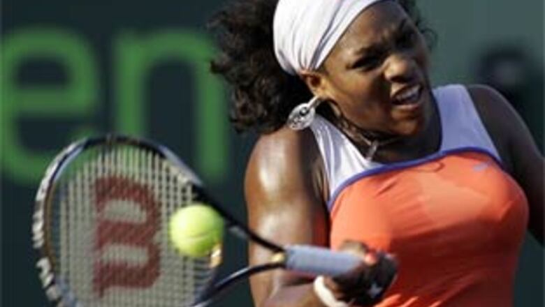Serena advances at Miami, Dementieva out