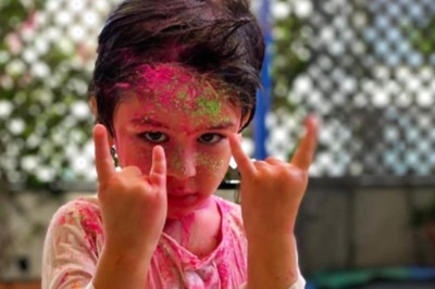 Happy Holi 2021: Kareena Kapoor Shares Adorable Photo of Taimur Covered in Colours