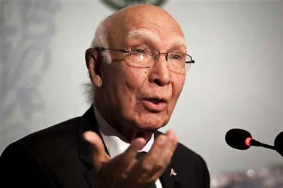 India top security concern, says Sartaj Aziz