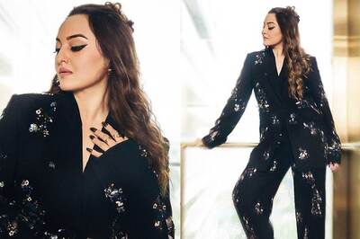 Sonakshi Sinha Channels Her Inner Boss Lady In Gorgeous Black Pantsuit