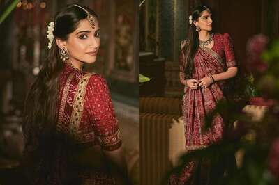 Sonam Kapoor Embodies Modernity With Tradition in Her Mother’s  35-Year-Old Gharchola Saree