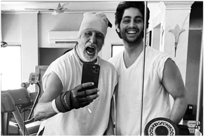 Amitabh Bachchan Looks Charged Up for Workout in Mirror Selfie with Grandson Agastya