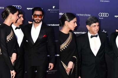 Deepika Padukone-Ranveer Singh Hold Dad Prakash Padukone, Help Him To Pose For Paps; Video Goes Viral