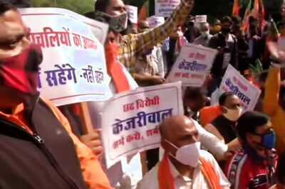 BJP Protests Against Delhi Govt's Chhath Ban, Holds Demonstration Outside CM Kejriwal's Residence