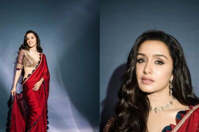 Shraddha Kapoor Stuns in Ajrakh Saree During Stree 2 Promotions