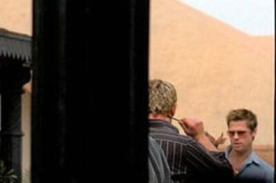 Brad Pitt shoots for ad film in Jaipur