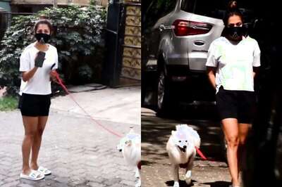 Malaika Arora Gets Captured As She Steps Out to Walk Her Dog Casper, See Video