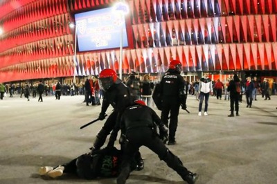Police Officer Dies as Violence Mars Athletic Bilbao v Spartak Clash