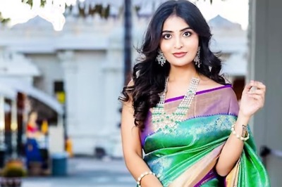 Ananya Nagalla Is Elegance Personified In Green-purple Silk Saree