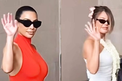 Kim And Khloe Kardashian Spotted In Mumbai Post Anant Ambani-Radhika Merchant's Wedding; Watch