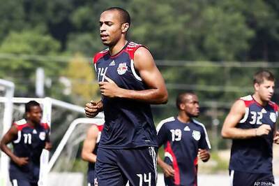 Henry practices with New York Red Bulls