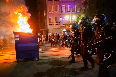 Smoke Fills Air As Portland Police Clear Riot At Precinct