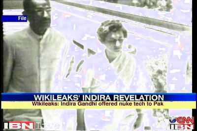 Indira Gandhi offered nuke technology to Pak: WikiLeaks