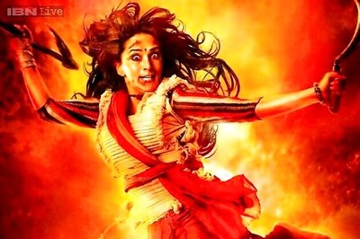 Madhuri Dixit's utterly terrifying poster of Gulaab Gang