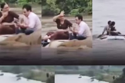 Couple Relaxes On Car's Roof Amid Flash Floods, Internet Calls Them ‘Fearless’