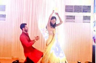 Watch: Shahid Kapoor hugs fiance Mira Rajput at their sangeet ceremony