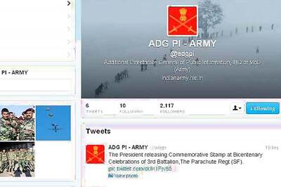 Indian Army launches Twitter account with handle @adgpi
