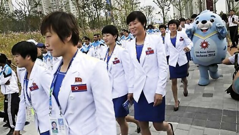 North Korean team welcomed to Asian Games village
