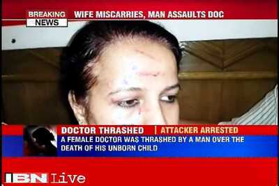 Caught on camera: Man thrashes lady doctor allegedly after his wife suffers a miscarriage