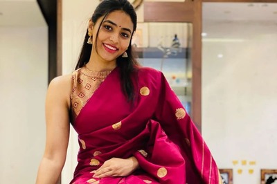 Actress Sapthami Gowda Slays Her Desi Avatar In Purple Kanjivaram, See Pics