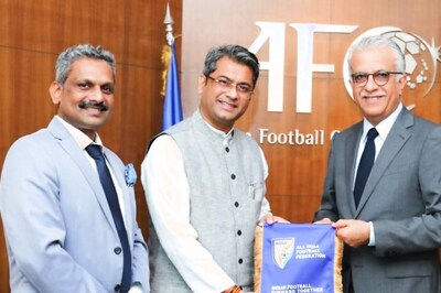 AIFF President, Secretary General Meet AFC President Shaikh Salman Bin Ebrahim Al Khalifa