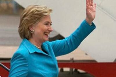 Green agenda set as Hillary lands in Delhi