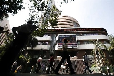 Sensex jumps 14 pc since Jan, closes at 17,605