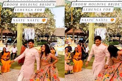 RRRockstars: Adorable Couple Dances to 'Naatu Naatu' As Groom Holds Bride’s Lehenga and Internet is Gushing