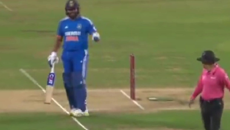 'Viru, Thigh Pad Diya Kya Pehla Four?': Surprised Rohit Sharma Stuck on 0 After Umpire Denies Him Boundary; Watch
