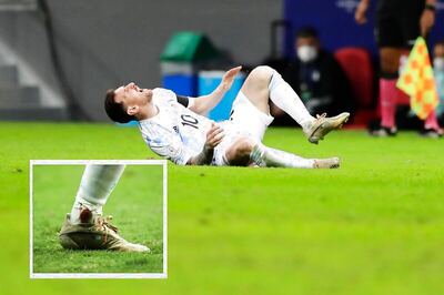 Lionel Messi Plays with a Bleeding Ankle during Argentina's Copa America Semi-final against Colombia