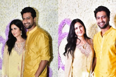 Vicky Kaushal-Katrina Kaif Twin In Yellow As They Visit Arpita and Ayush Sharma's House For Ganapati Darshan; Pics