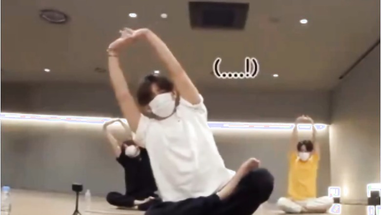 BTS' V Loses Balance While Doing Yoga, Falls and Gives Internet a Funny Moment