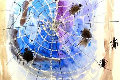 How to Paint a Spider Web with Spiders