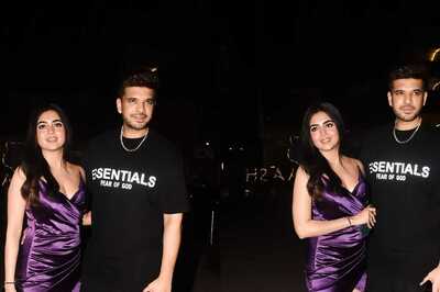 Tejasswi Prakash Hot In Purple, Karan Kundrra Pick All-Black Look For Mouni Roy's Restaurant Opening