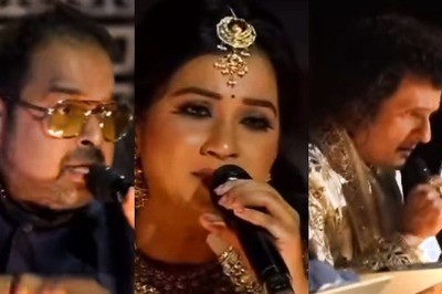 Shreya Ghoshal, Shankar Mahadevan, Sonu Nigam Perform Ram Bhajan At Anant Ambani's Shubh Aashirvad | Watch