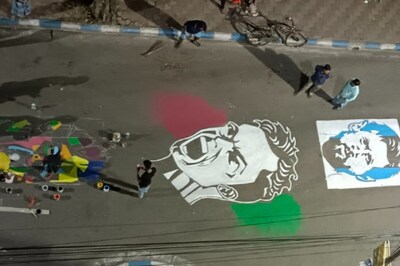 FIFA World Cup Fever Grips Kolkata as Messi, Ronaldo Graffiti Takes Over Streets