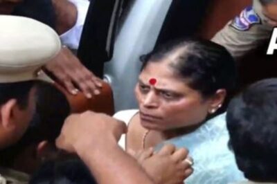 After YS Sharmila 'Assualts' Hyderabad Cops, Her Mother Seen 'Slapping', 'Pushing' Woman Constable | Watch