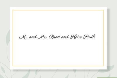 How to Address Wedding Invitations Without an Inner Envelope