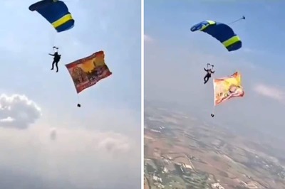 Watch: Ex-Navy Man Skydives From 10,000 Feet With 'Jai Shri Ram' Flag