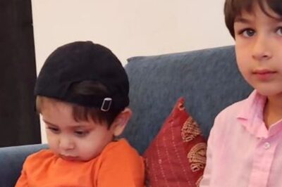 Taimur Poses For Aunt Saba Ali Khan As Younger Brother Jeh Stay Engrossed In Smartphone, See Photo