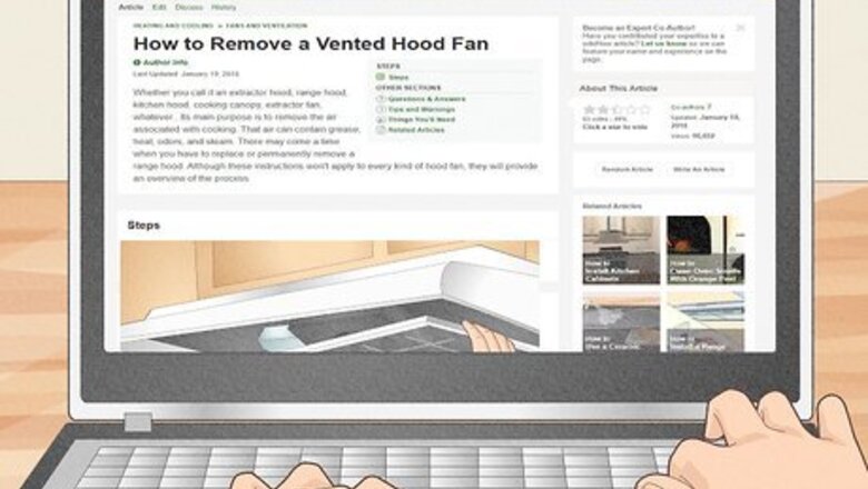 How to Remove a Vented Hood Fan