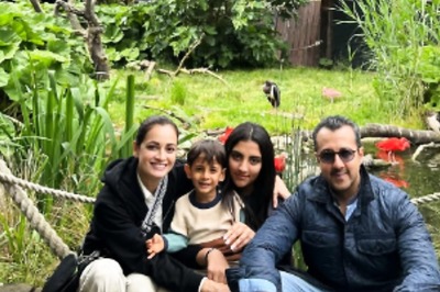 Dia Mirza's Fam Jam Session With Vaibhav Rekhi And Kids In London