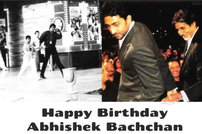 Sharing Beautiful Memory on Abhishek Bachchan's Birthday, Big B Writes, 'He Leads Me Now Holding My Hand'