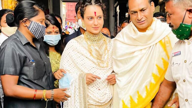 In Pics: Kangana Ranaut Looks Resplendent in Ethnic Wear As She Offers Prayers at Jagannath Temple