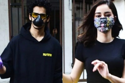 Ananya Panday and Ishaan Khatter Papped in Casuals on Sets of Khaali Peeli