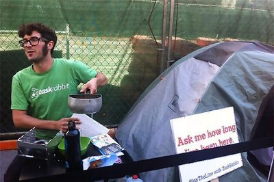 Meet Charlie, a placeholder in the queue for an Apple iPhone 5